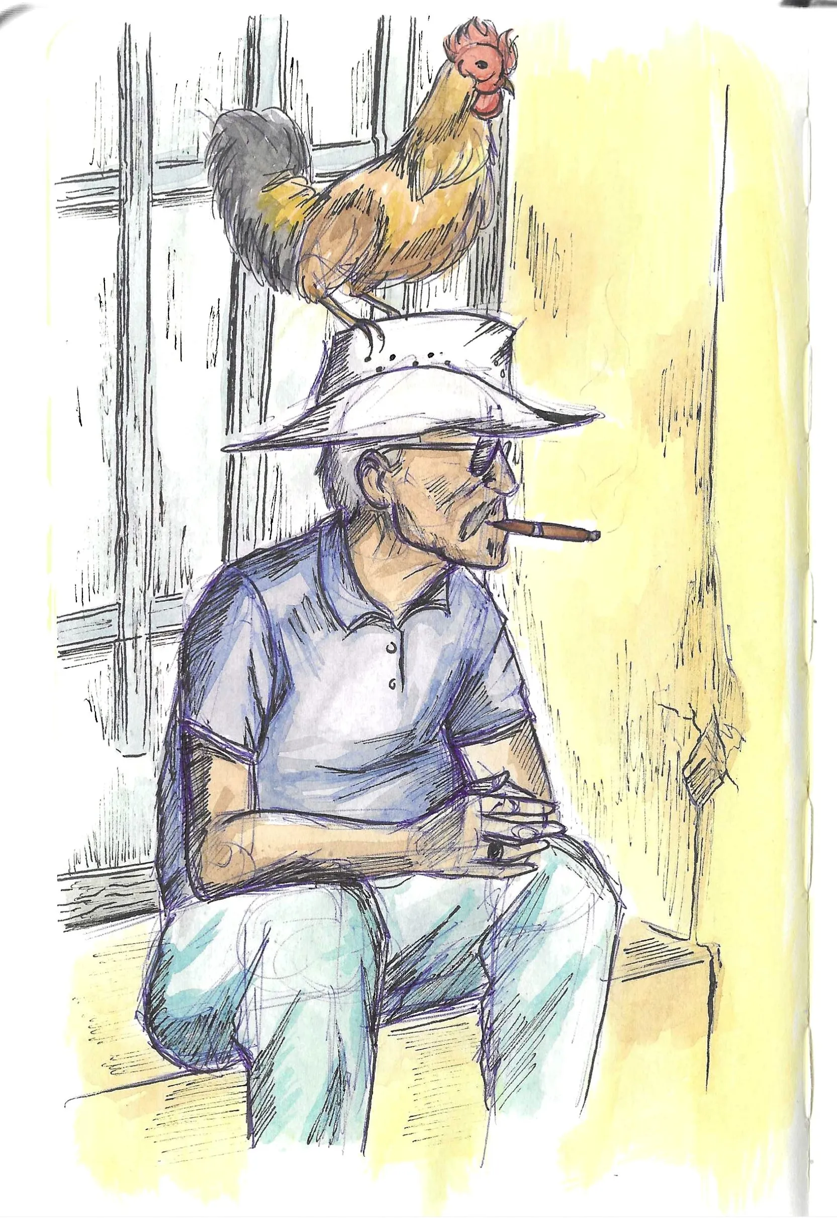 man-with-rooster
